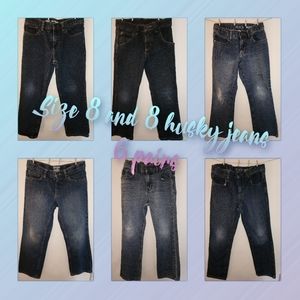 6 pairs boys size 8 and 8H jeans lot